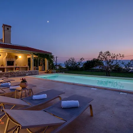 Romantic With Pool, Beautiful Nature And The Sea View - By Traveler Tourist Agency Krk Id 2184 Villa